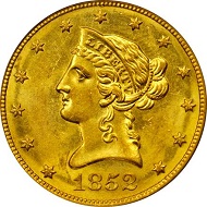 Lot 2153: USA. Liberty Eagle 1852-O. MS-60 (PCGS). Sold: 111,625 USD.