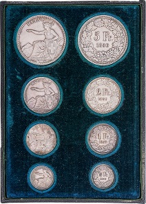 Switzerland S Most Precious Coins Archive Coinsweekly Swiss Confederation Coin Set Of The First Year Franc Was Minted Etui