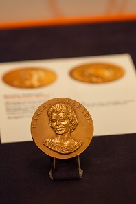 Medal honoring Marian Anderson, the first black person ever to perform at the Metropolitan Opera in New York City. Photo: © Alan Barnett.