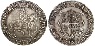 James I, 1603-1625. Crown no date (1604/5), London. From Künker sale 254 (2014), No. 2206.