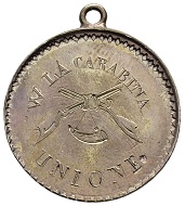 Silver medal of the Bezirksschießen in Malcantone (Ticino) in 1852.