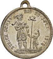 Silver medal of the Confederate Shooting Festival in Zurich in 1872.