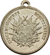 Silver medal of the Confederate Shooting Festival in Zurich in 1872.