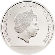 Cook Islands / 1 Dollar / Silver .999 / 1/10 oz / 18mm / Mintage: 2017.