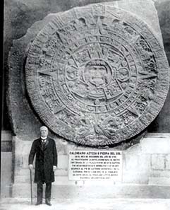 The Aztec calendar, carved in stone - c. 1479