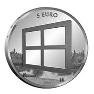 Netherlands - EUR 5 - silver plated copper - 10.5 g - 29.00 mm - max. 250,000 (circulation quality).