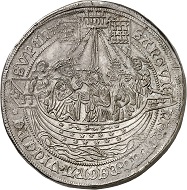 Lot 2519: Cologne, city. Triple dreikönigstaler no date (1610-1620). Probably unique. Extremely fine. Estimate: 4,000,- euros. Hammer price: 19,000,- euros.