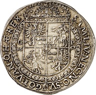 Lot 3310: Poland. Wladyslaw IV, 1632-1648. Thick double taler 1647, Cracow. Extremely rare. Old gilding, otherwise very fine. Estimate: 5,000,- euros. Hammer price: 32,000,- euros.