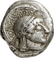 Lot 237: Athens (Attica). Tetradrachm, 500/490-485/480 BC. Almost extremely fine. Estimate: 6,000,- euros. Hammer price: 14,000,- euros.