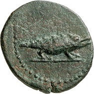 Lot 409: Knossos (Crete). Crassus, ca. 37-36 BC. AE. Very fine. Estimate: 500,- euros. Hammer price: 4,400,- euros.