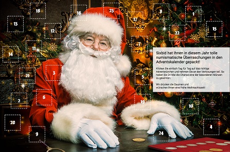 Sixbid’s numismatic advent calendar.