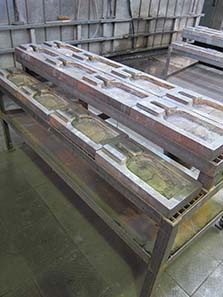 Moulds of ingots. Photo: UK.