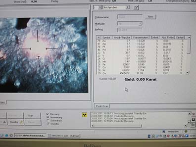 The result of the X-ray spectroscopy. Photo: UK.