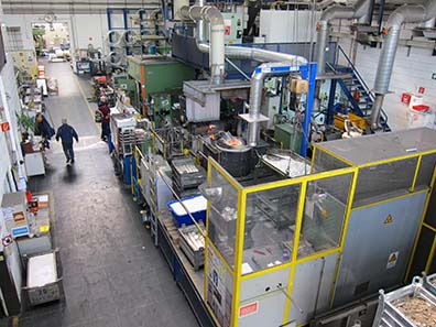 Continuous casting furnace. Photo: UK.