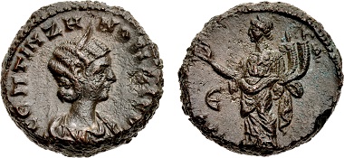 Lot 245: Egypt, Alexandria. Zenobia. Usurper, AD 268-272. Potin Tetradrachm, dated RY 5 of Vaballathus (AD 272). Ex Dattari Collection. Sold for $28,800.