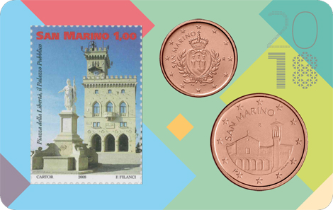 San Marino / 1 and 5 Cent / Mintage: 10,000.