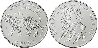 San Marino / 5 Euros / silver .925 / 18g / 32mm / Mintage: 12,000 complete sets.
