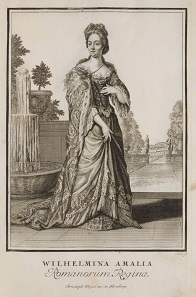 Wilhelmine Amalia. Copperplate engraving from 1703.