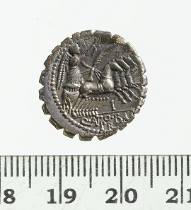 Antonius Balbus, silver denarius serratus, 83-82 BC. © MOLA.