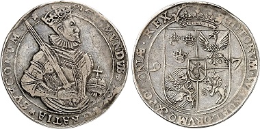 Sigismund III as King of Sweden. Daler 1597, Stockholm. From Künker auction 27 (2016)- no. 584.