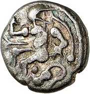 Quinarius. From the Eberhard Link collection. Very fine. Estimate: 125 EUR. From Künker auction 312 (8 October 2018), no. 1987.