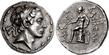 Antiochos IV Epiphanes. Tetradrachm, Antioch in Persis mint, 175-164. From sale CNG 109 (2018), 189.
