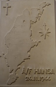 Commemorative plaque for the sinking of the SS Hansa. Photo: KW.