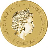 Australia - 1 AUD - Aluminium / Bronze - 13.80 g - 30.6 mm - Mintage: Unlimited - Designer: Elise Martinson.