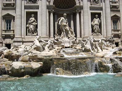 Trevi Fontain - one coin is for coming back to Rome, two for a romance in the Eternal City and three it takes to ensure a marriage with Roman woman or a man, respectively.
