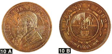 Pic. 5: Zuid Afrikaansche Republiek. Paul Kruger, 1883-1902. 1 penny in bronze.