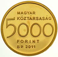 Hungary - 5000 Forint - 999 gold - 0.5 g - 11.0 mm - Max. mintage: 10,000 pcs, proof-like quality only - Designer: László Szlávics Jnr.