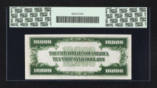 16794: Fr. 2231-B $10000 1934 Federal Reserve Note. PCGS Apparent Choice About New 55. Realized: $63,250.