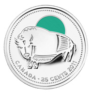 The painted circulation coin.