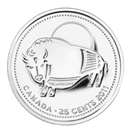 And the unpainted circulation coin.