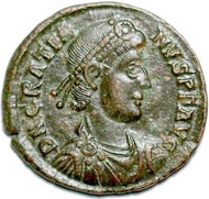 The Emperor Flavius Gratianus. Source: Wikipedia.