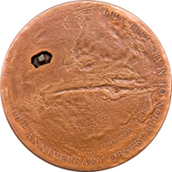 400 years of Mars observation rendered visible with a small element of Mars stone.