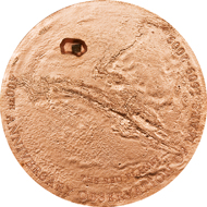 400 years of Mars observation rendered visible with a small element of Mars stone.