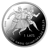 Latvia / 1 lats / .925 silver / 22.00 g / 35.00 mm / Design: Aigars Bikse / Mintage: 5,000.