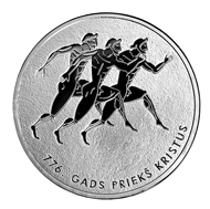 Latvia / 1 lats / .925 silver / 22.00 g / 35.00 mm / Design: Aigars Bikse / Mintage: 5,000.