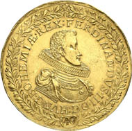 This splendid golden medallion from the Vogel Collection is coming up as nr 8051 for auction on October 30, 2012 in Künker auction 221 with an estimate of 150,000 euro.