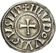 Louis the Pious. Denarius, Venice, around 819-822. Of great rarity. From the collection of Count Zoppola and Pierre Stettiner. From upcoming Künker sale, Collection Edoardo Curti (March 2013), lot 2133. Estimate: 15,000 euros.