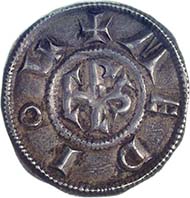 Charlemagne, ruler of the Carolingian Empire 768-814, penny, silver (1.72 g), Milan, after 793/4