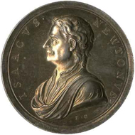 Commemorative medal depicting Sir Isaac Newton (1642-1727) by John Croker. © Trustees of the British Museum.