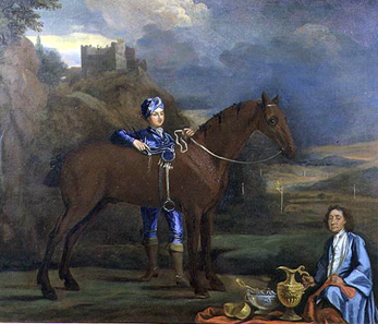 Race horse and jockey by Johann Closterman, c. 1690. Source: Wikipedia.